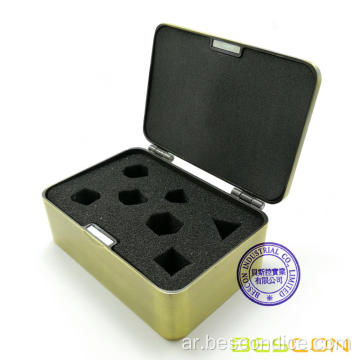 Bescon Deluxe Deluxe Deluxe Brass Metal Dice Box لـ 7pcs polyhedral rpg set set